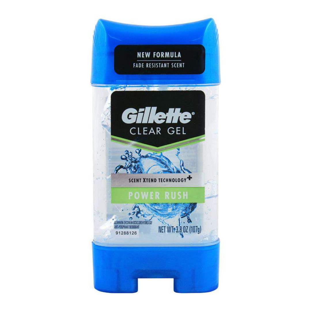 GILLETTE CLEAR GEL POWER RUSH 107G